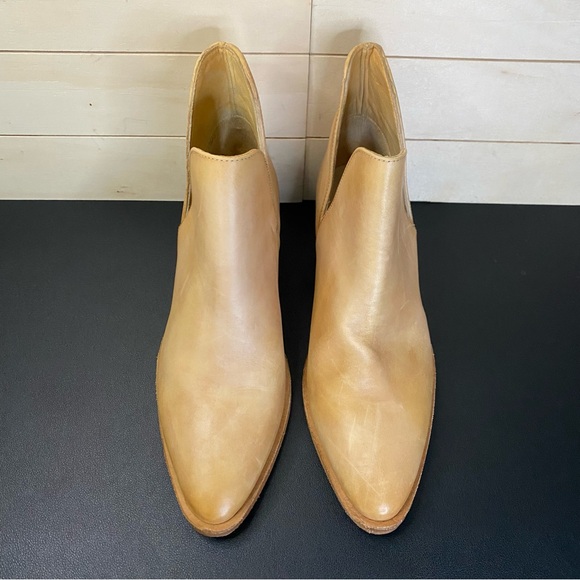 Free People Charm Double V Ankle Boots Women's Size 6.5 Shoes Tan Leather EU37 - Picture 7 of 10